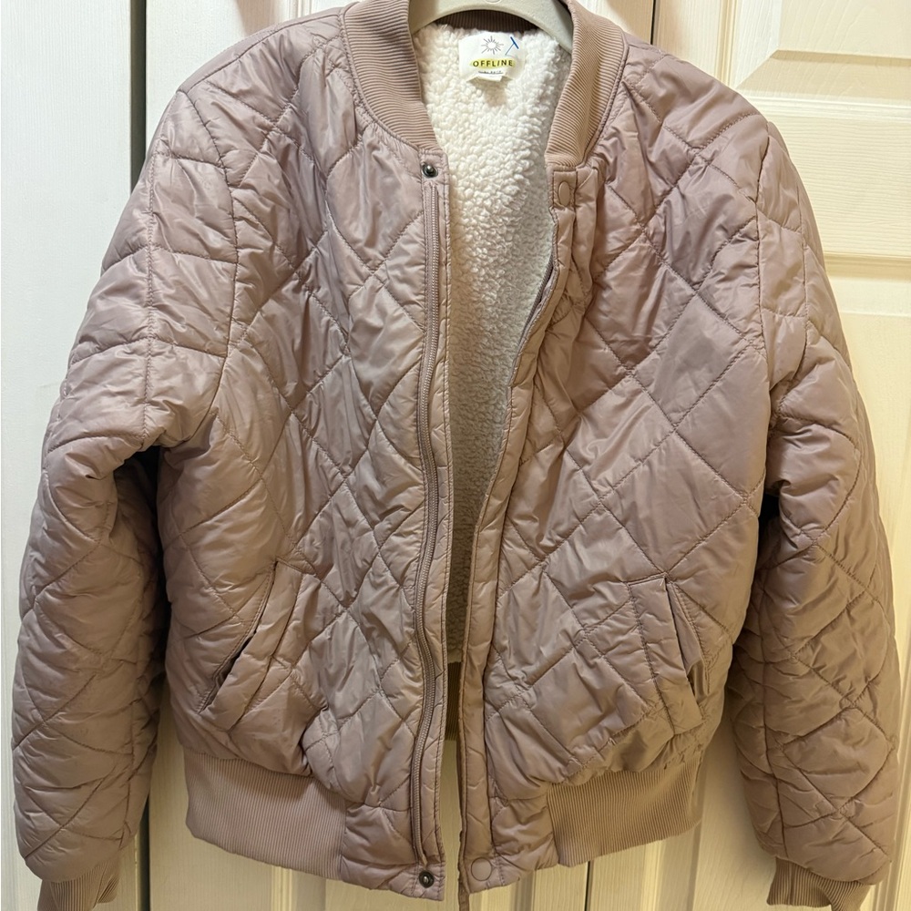 Aerie Offline Women's Quilted Jacket - Pink!